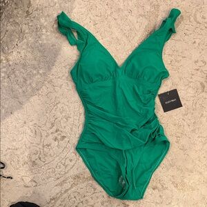 Ellen Tracy Green Women's One Piece Swimsuit